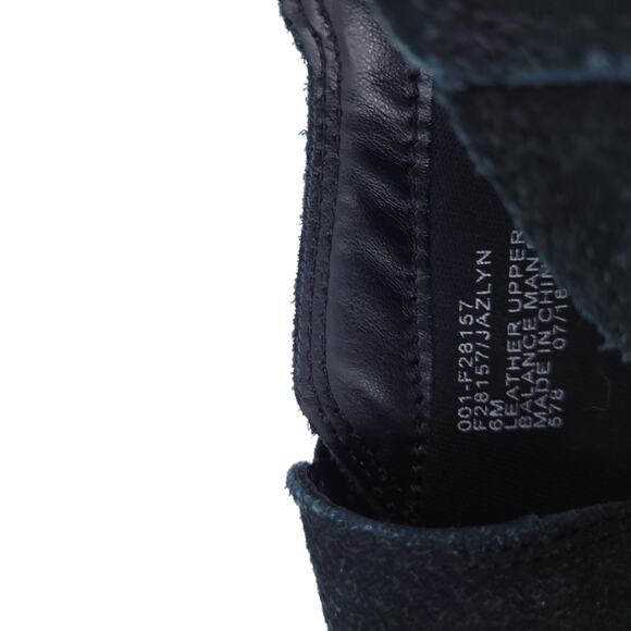 Vintage 7Eight Jazlyn Suede Leather Ankle Booties Black Size 6M Women Slip On - Picture 5 of 5